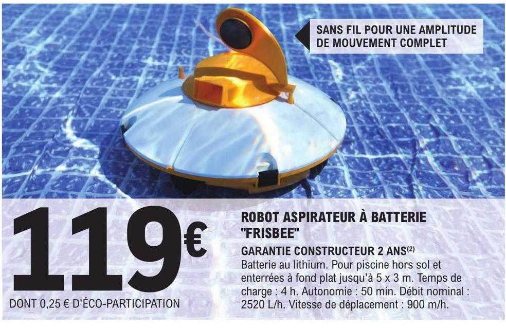 Robot Aspirateur à Batterie "frisbee"