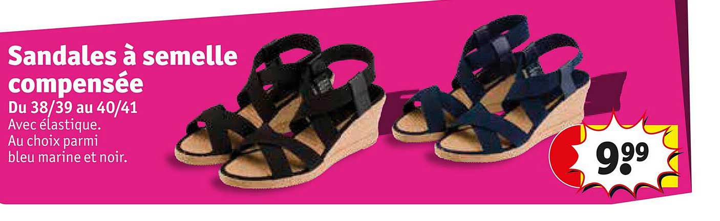 Sandales à Semelle Compensée