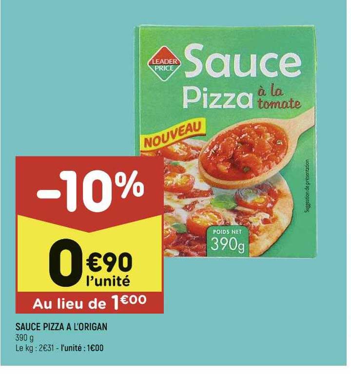 sauce pizza à l'origan