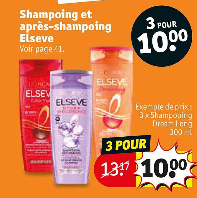 shampoing et après-shampoing elsève