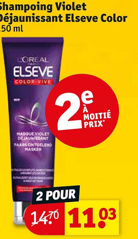 shampoing violet déjaunissant elsève color