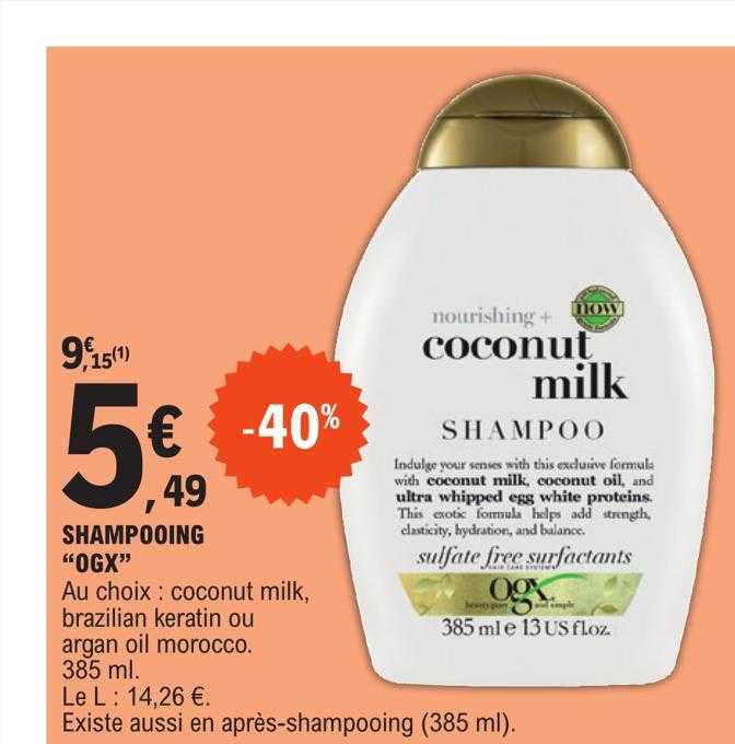 Shampooing "ogx"