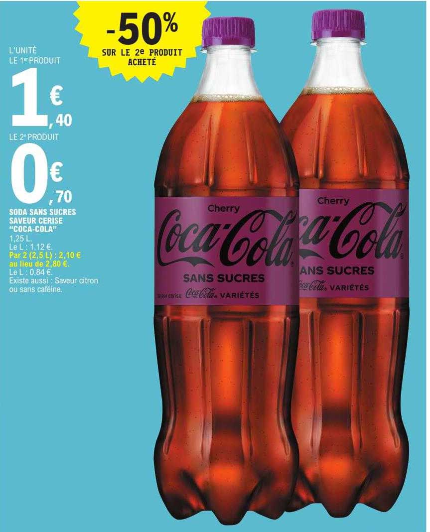 soda sans sucres saveur cerise "coca-cola"