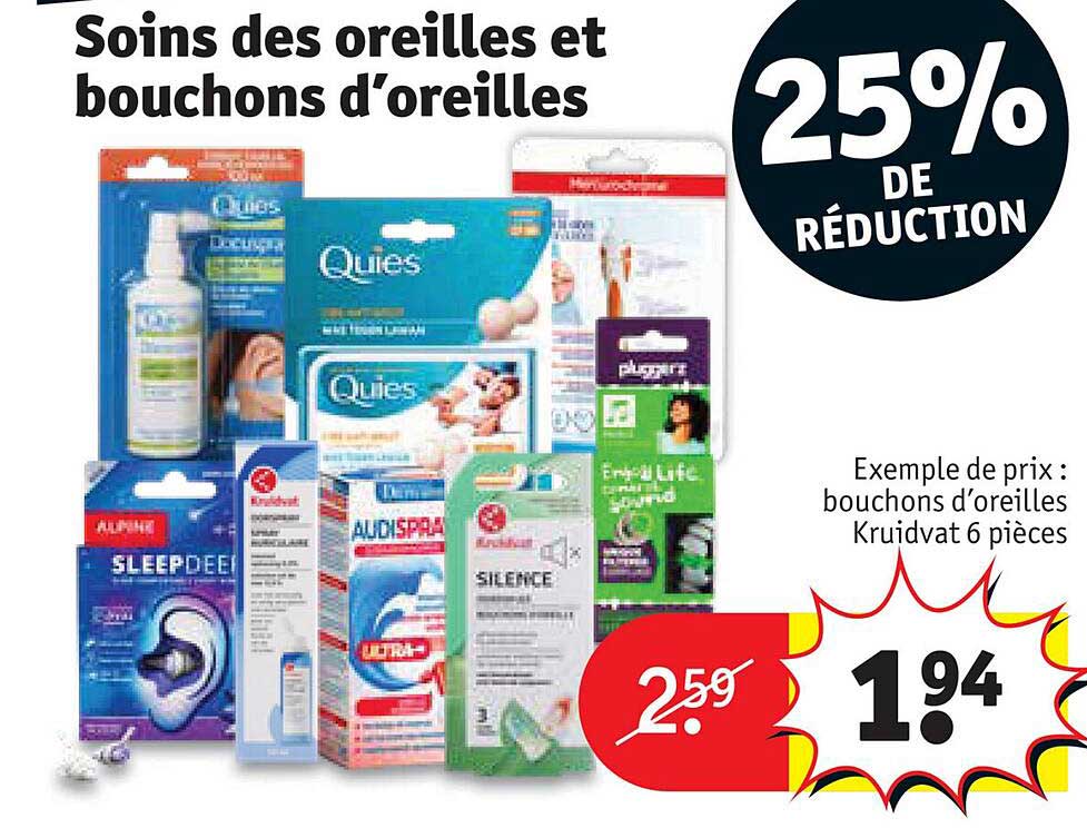 soins des oreilles et bouchons d'oreilles