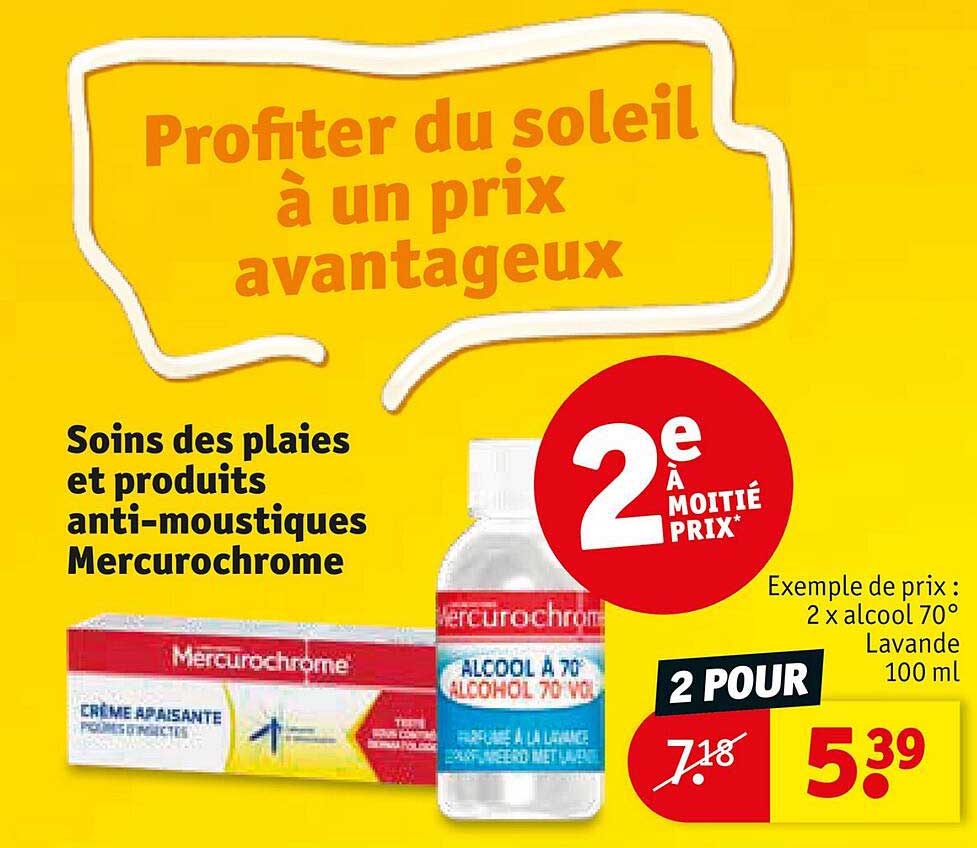 soins des plaies et produits anti-moustiques mercurochrome