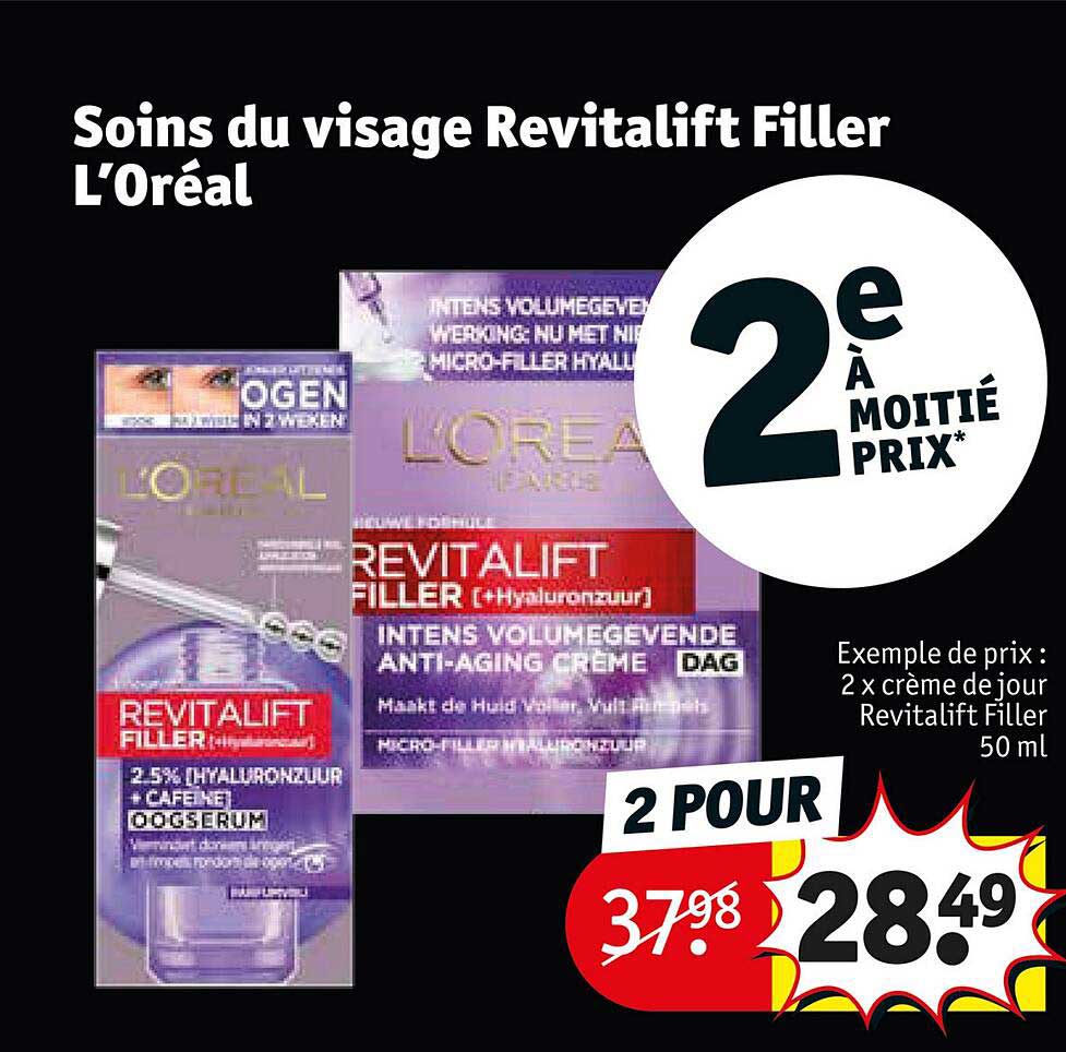 soins du visage revitalift filler l'oréal