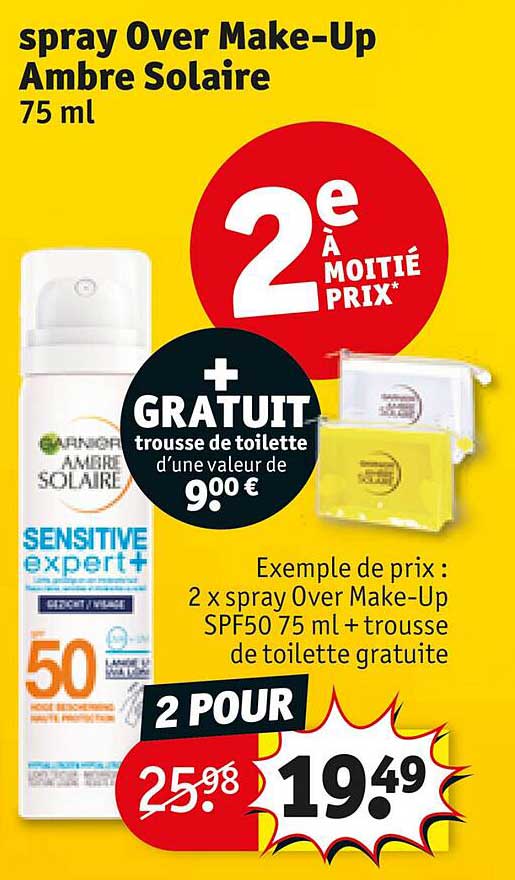 spray over make-up ambre solaire