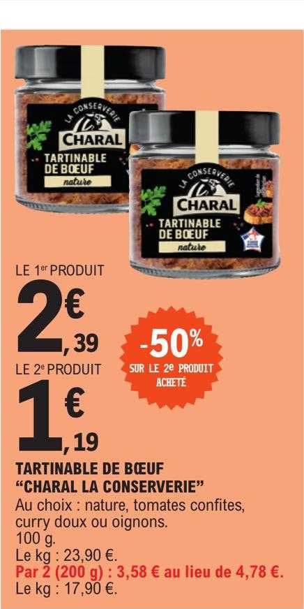 tartinable de bœuf "charal la conserverie"