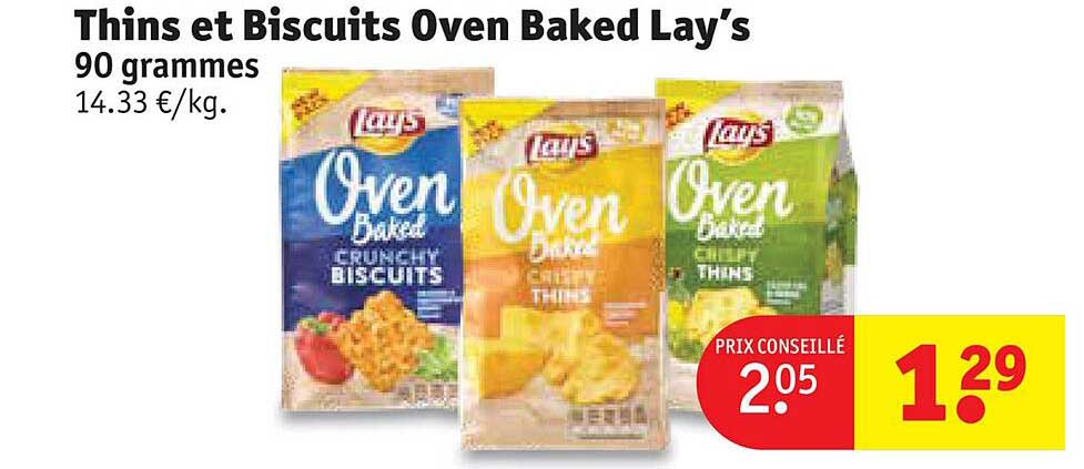 thins et biscuits oven baked lay's