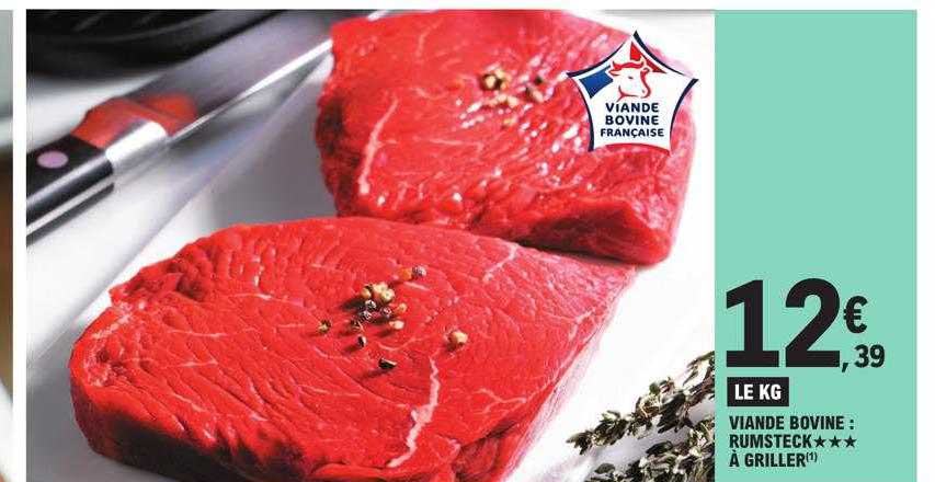 viande bovine : rumsteck***à griller