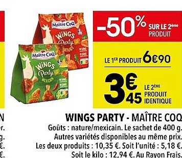 wings party - maître coq