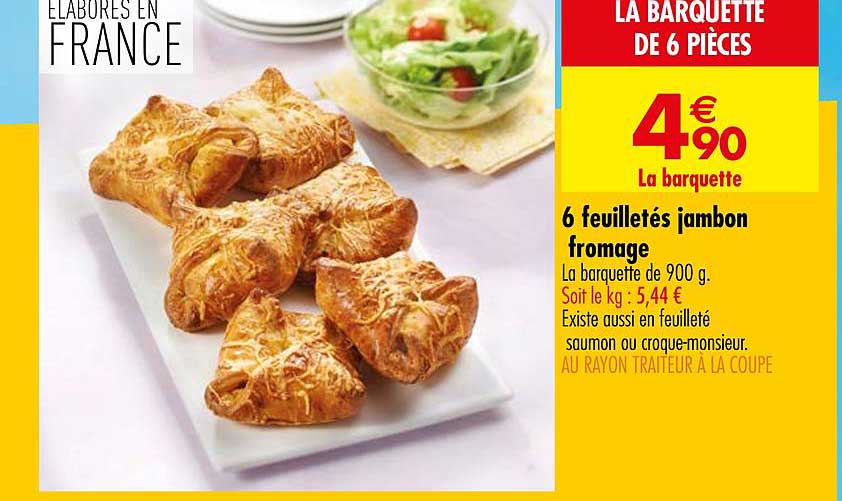 6 Feuilletés Jambon Fromage