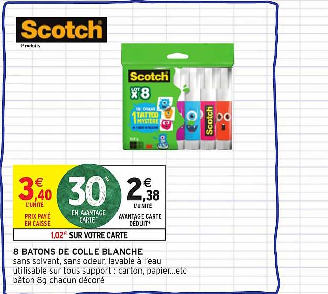 8 Bâtons De Colle Blanche Scotch