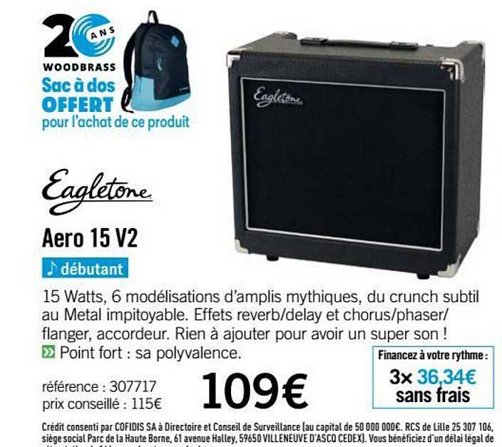 ampli aero 15v2 eagletone