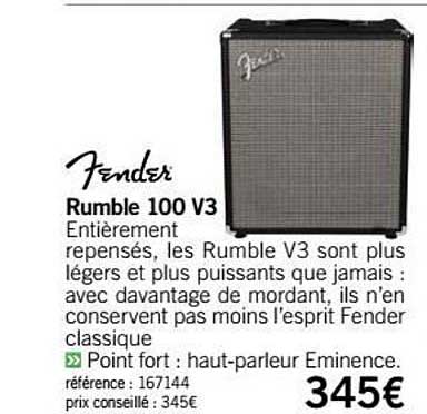 ampli rumble 100 v3 fender