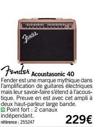 amplificateur acoustasonic 40 fender
