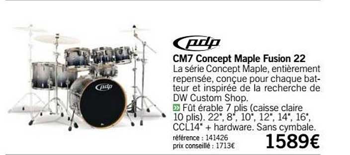 batterie cm7 concept maple fusion 22 pdp