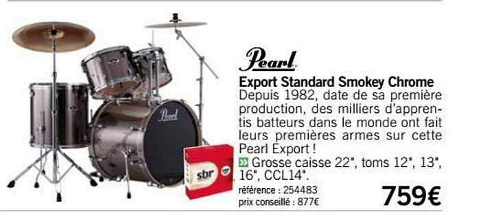 batterie export standard smokey chrome pearl