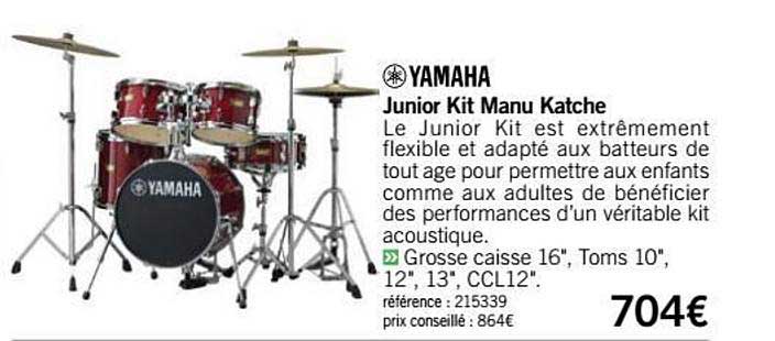 batterie junior kit manu katche yamaha