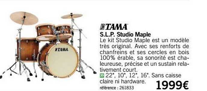 batterie slp studio maple tama