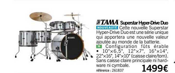 batterie superstar hyperdrive duo tama