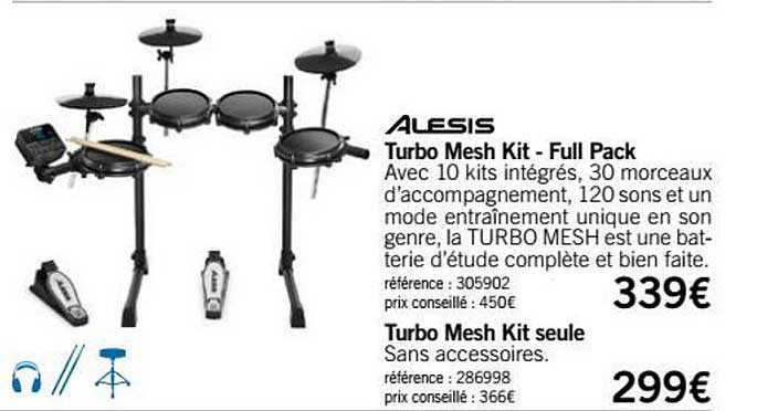 batterie turbo mesh kit full pack alesis