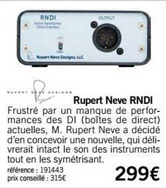 boîtes de direct rndi rupert neve