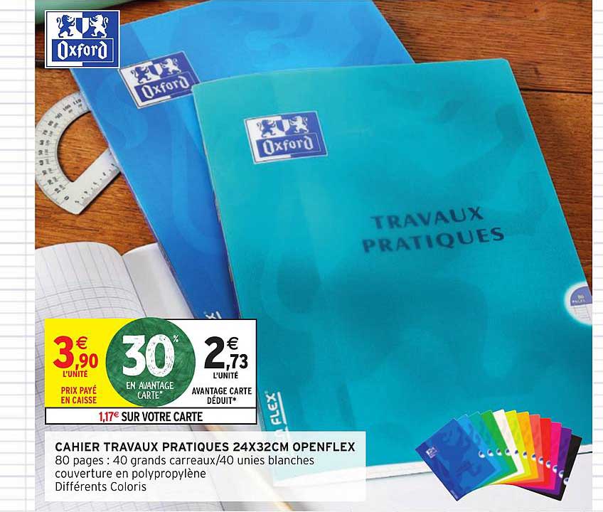 Cahier Travaux Pratiques 24x32cm Openflex Oxford