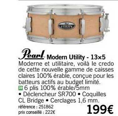 caisse modern utility 13x5 pearl