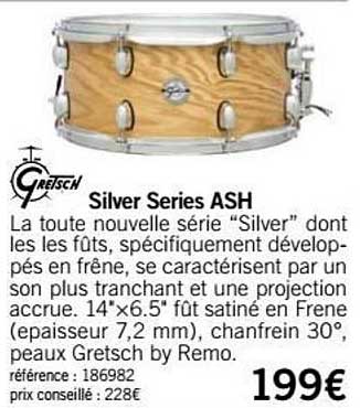 caisse silver series ash gretsch