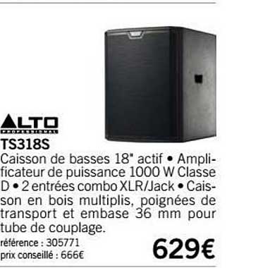 caisson ts318s alto