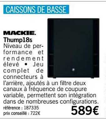 caissons thump18s mackie
