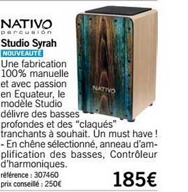 cajon studio syrah nativo percusion