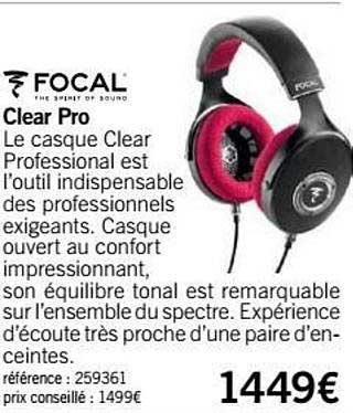 casque clear pro focal