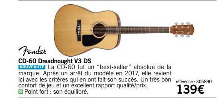 cd 60 dreadnought v3 ds fender