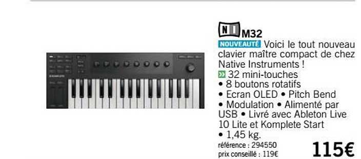 clavier maître m32 ni