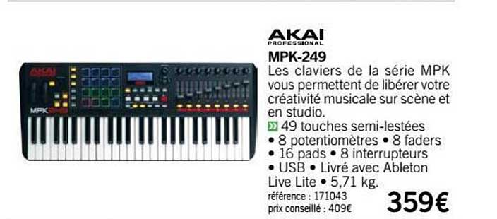 clavier mpk 249 akai