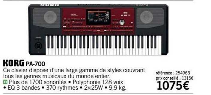 clavier pa 700 korg