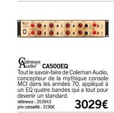 console ca500eq coleman audio