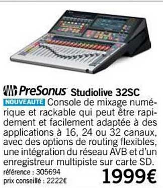 console studiolive 32sc presonus