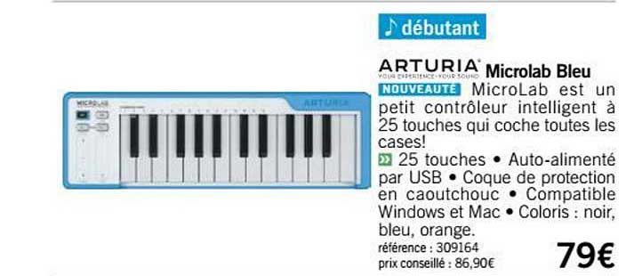 contrôleur microlab bleu arturia