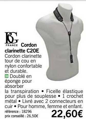 cordon clarinette c20e bg france