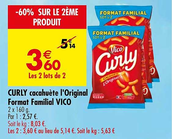 curly vico cacahuète l'original format familial