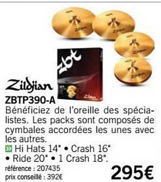 Cymbales Zbtp390 A Zildjian