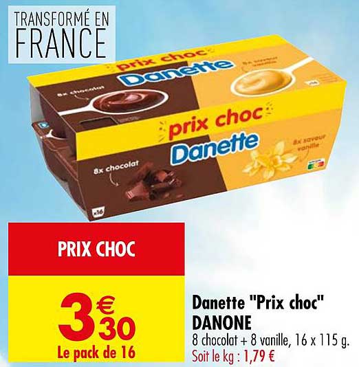 danette prix choc danone