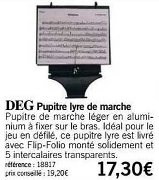 deg pupitre lyre de marche