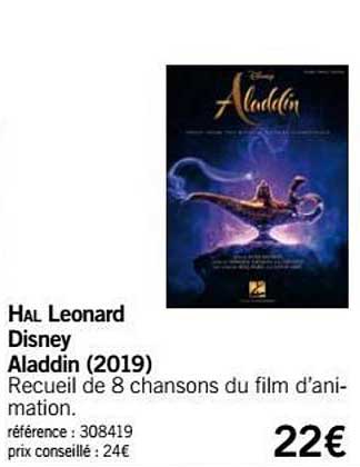 disney aladdin 2019 hal leonard