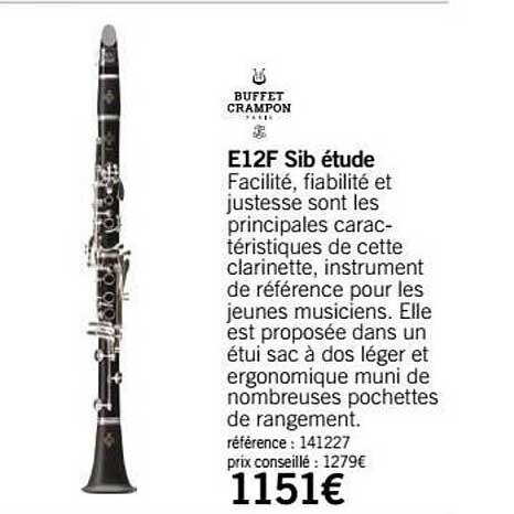 e12f sib étude buffet crampon