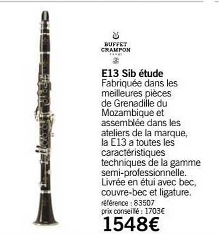 e13 sib étude buffet crampon