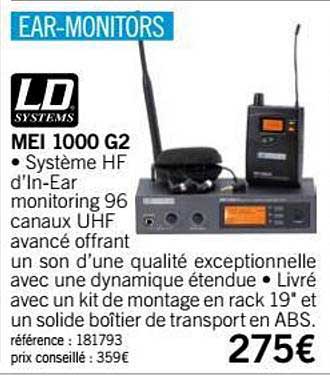ear monitors mei 1000 g2 ld systems